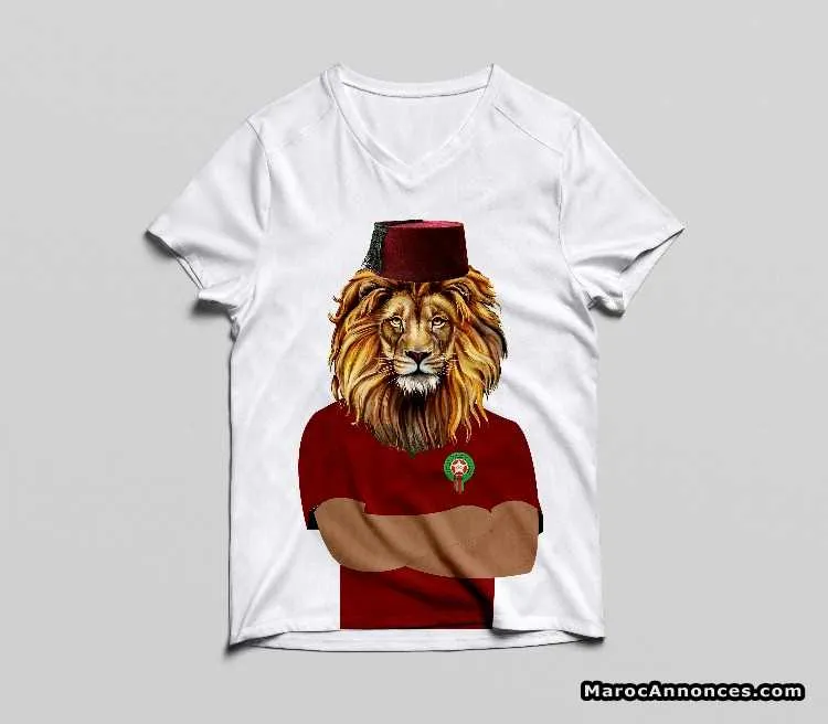 T-shirt, lions d'atlas - سلا (2)