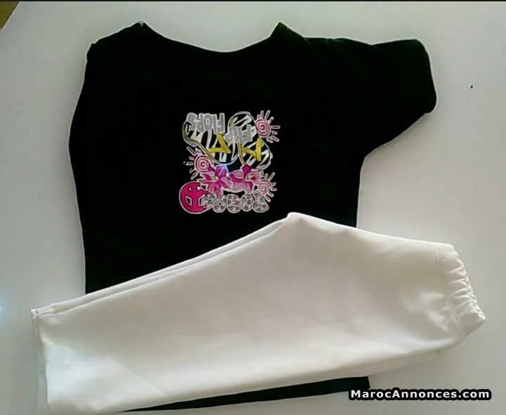 T-shirt et short pour filles - فاس