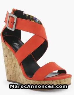 Sandale compensée orange kookai  size 40 - الدار البيضاء