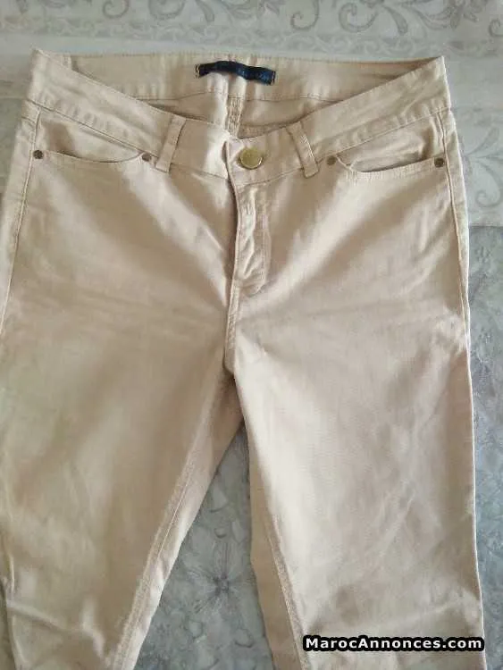 Pantalon zara beige 38 - الرباط (2)