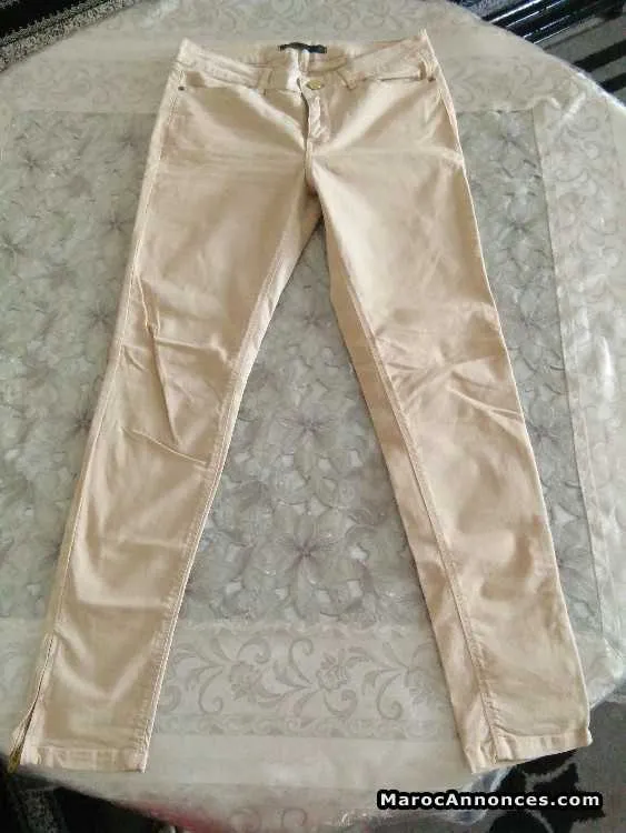 Pantalon zara beige 38 - الرباط