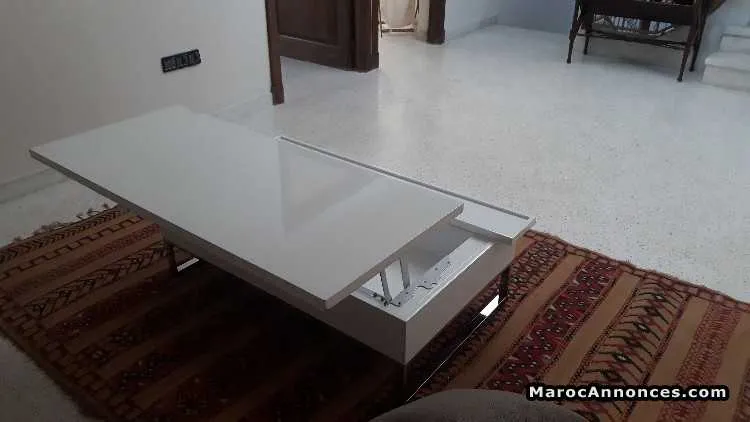 Table basse laquée blanc ascenseur - الدار البيضاء (2)
