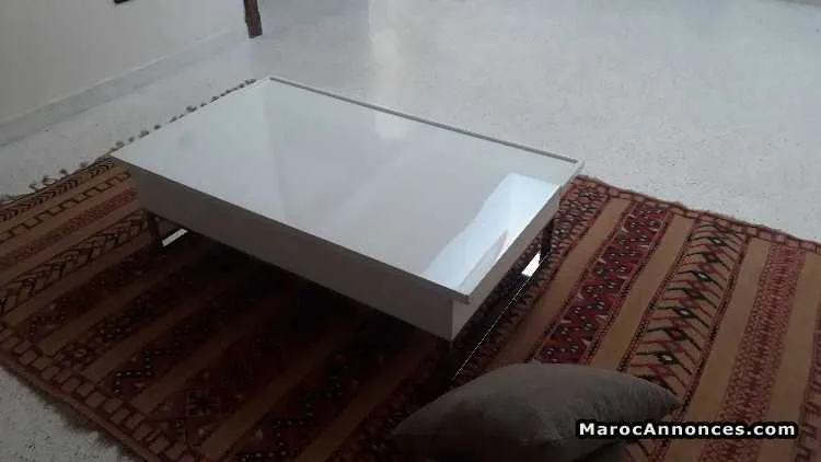 Table basse laquée blanc ascenseur - الدار البيضاء (3)
