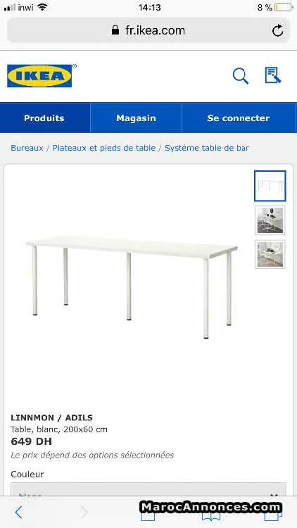 Table ikea blanc - الدار البيضاء