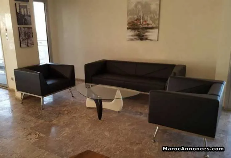 Salon en cuir à vendre - الدار البيضاء
