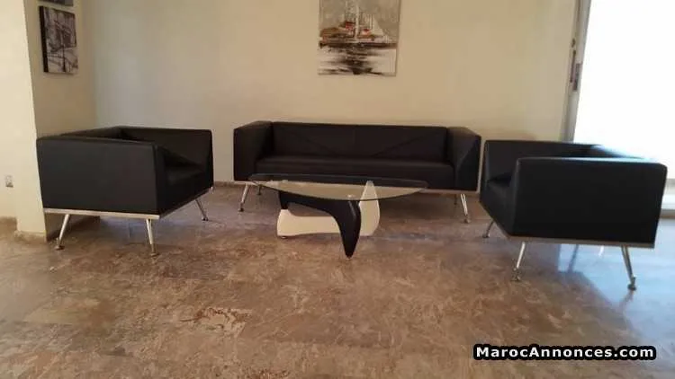Salon en cuir à vendre - الدار البيضاء (2)