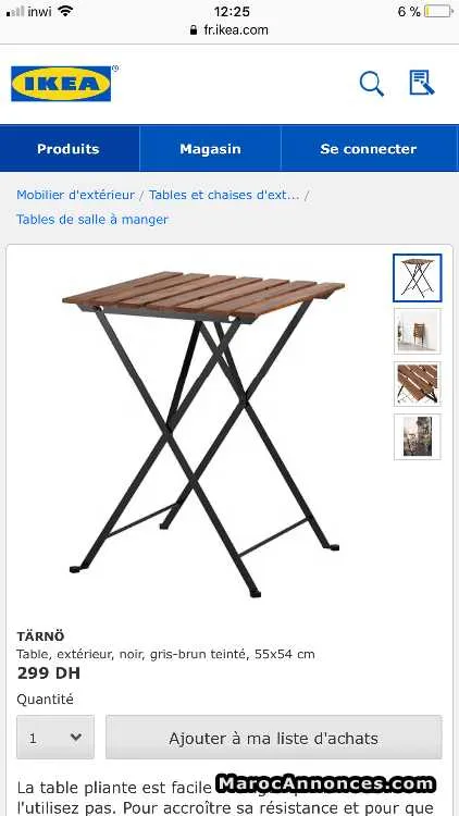 Table jardin ikea - الدار البيضاء (2)