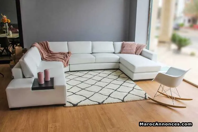 Canapé cuir importé - الدار البيضاء