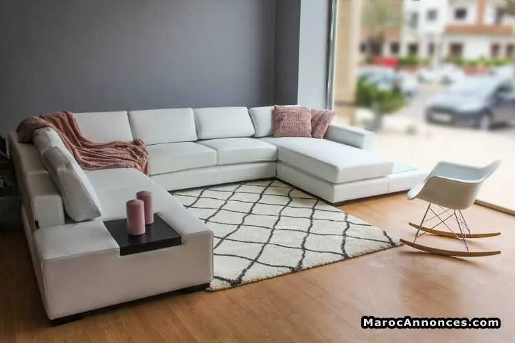 Canapé cuir importé - الدار البيضاء (2)