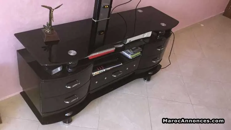 Meuble television noir - الرباط