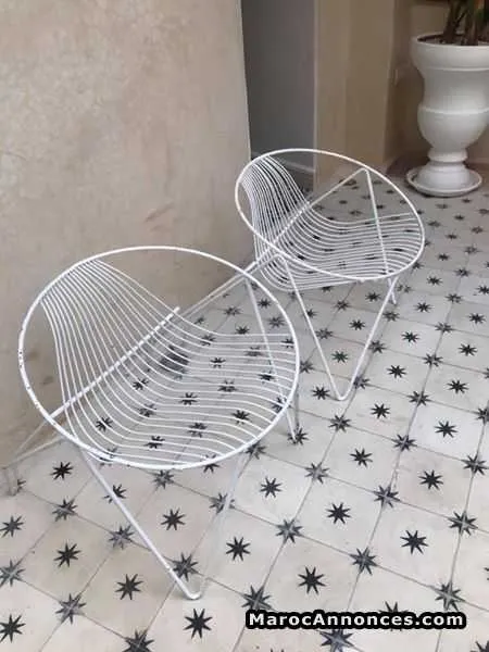 Fauteuils fer forgé - مراكش