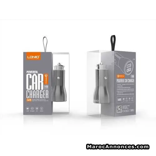 ldnio c4070 - chargeur de voiture - 2 ports usb - أكادير