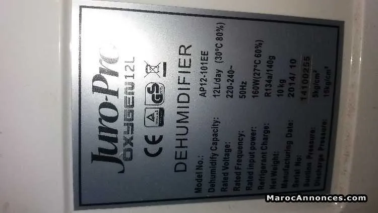 Deshumidificateur juropro - الرباط