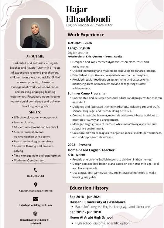 English teacher - الدار البيضاء