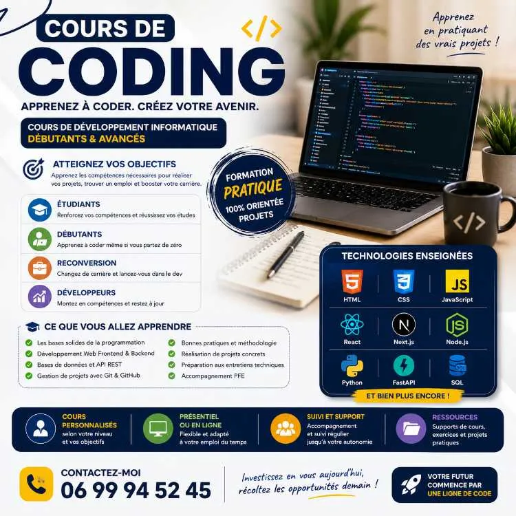 Cours de développement informatique - الدار البيضاء (2)