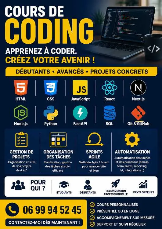 Cours de développement informatique - الدار البيضاء (3)