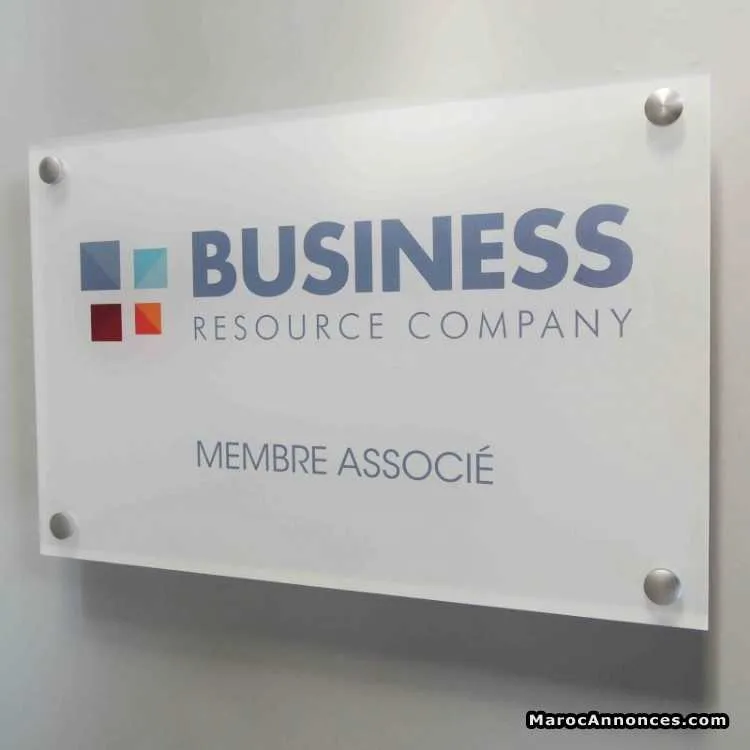 Pancarte affiche panneau plaque plexiglas - الدار البيضاء