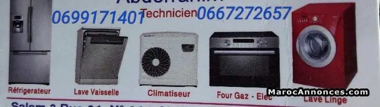 Technicien machine à laver, réfrigérateur et clima - الدار البيضاء (2)