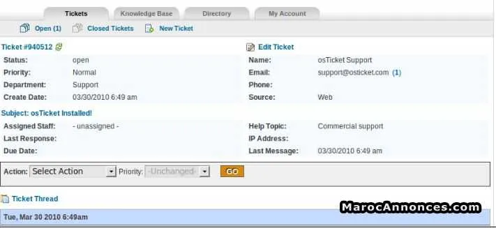 Mise en place d'un système de support par ticket - الدار البيضاء (2)