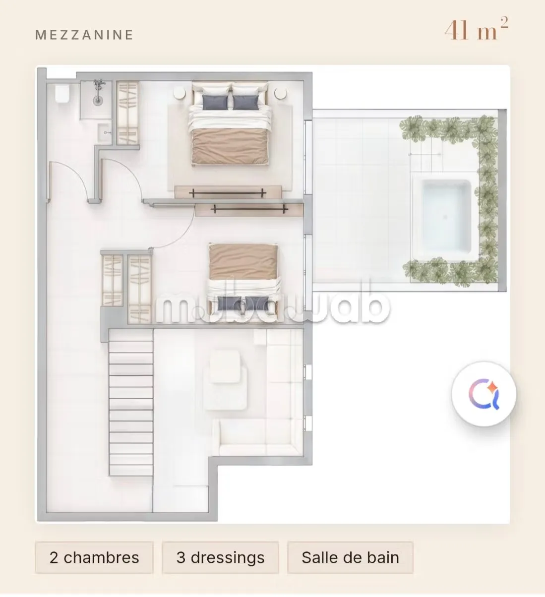Magnifique duplex en vente 3 chambres gueliz - مراكش (2)