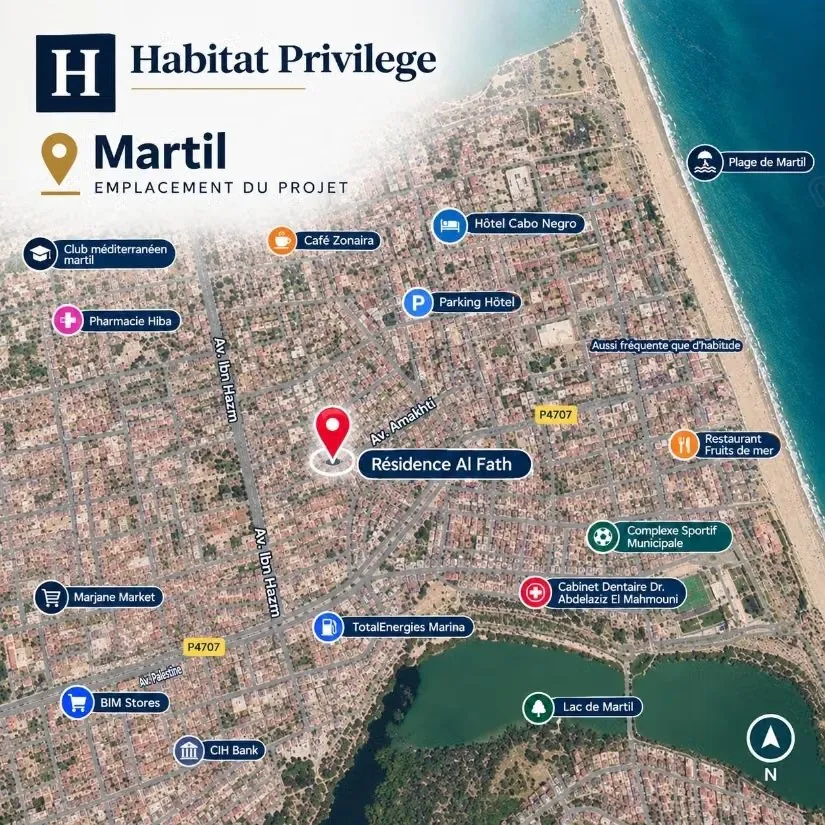 Appartements neufs titrés au centre de Martil - مرتيل