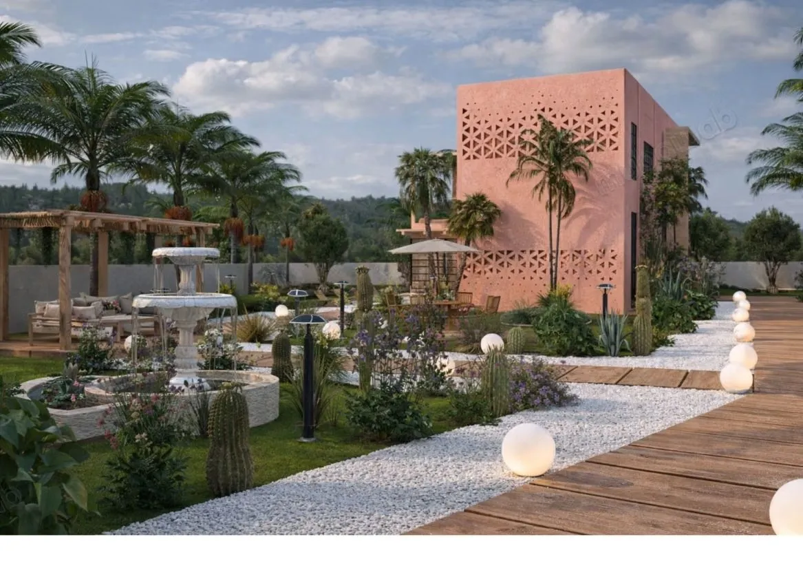 Villa semi fini vu sur l'atlas.
Surface 1 640 m² - مراكش (3)