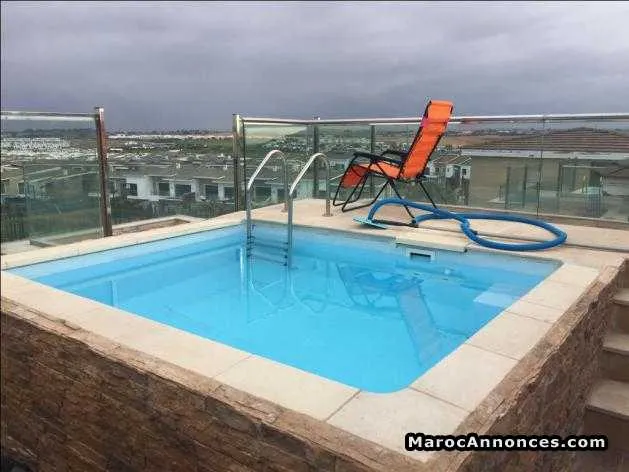 Appartement avec piscine à bouskoura - بوسكورة