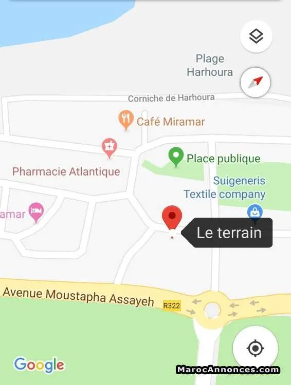 Terrain de 451m a harhoura (miramar) - تمارة (2)