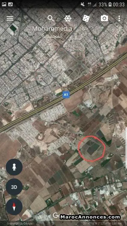 Terrain de 4 ha à béni yakhlef - المحمدية