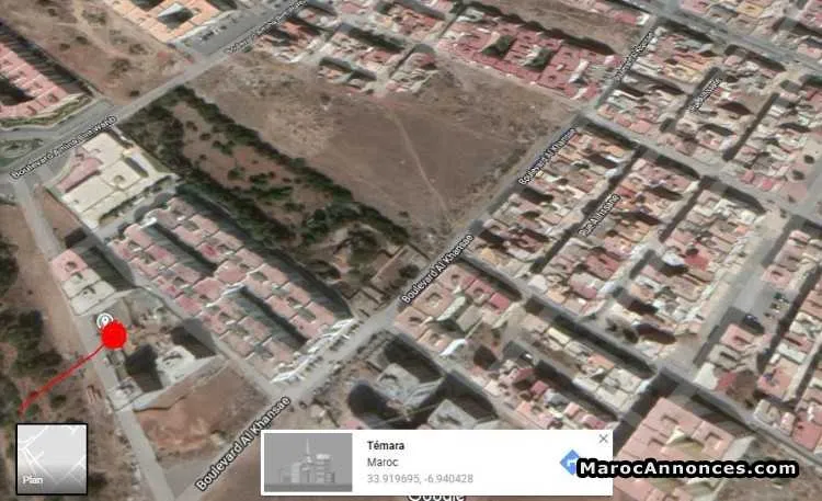 Terrain de 1258 m2 à temara - تمارة