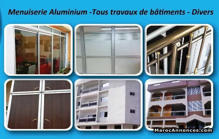 Offre de service en menuiserie aluminium - الدار البيضاء