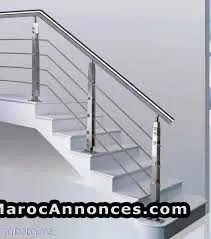 Menuiserie d'aluminium et inox, travaux de verre - تمارة (2)