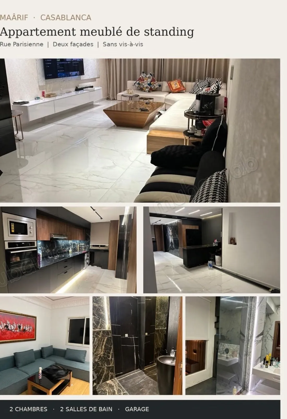 Appartement en location mensuelle à Maârif Extension. 2 pièc... - الدار البيضاء