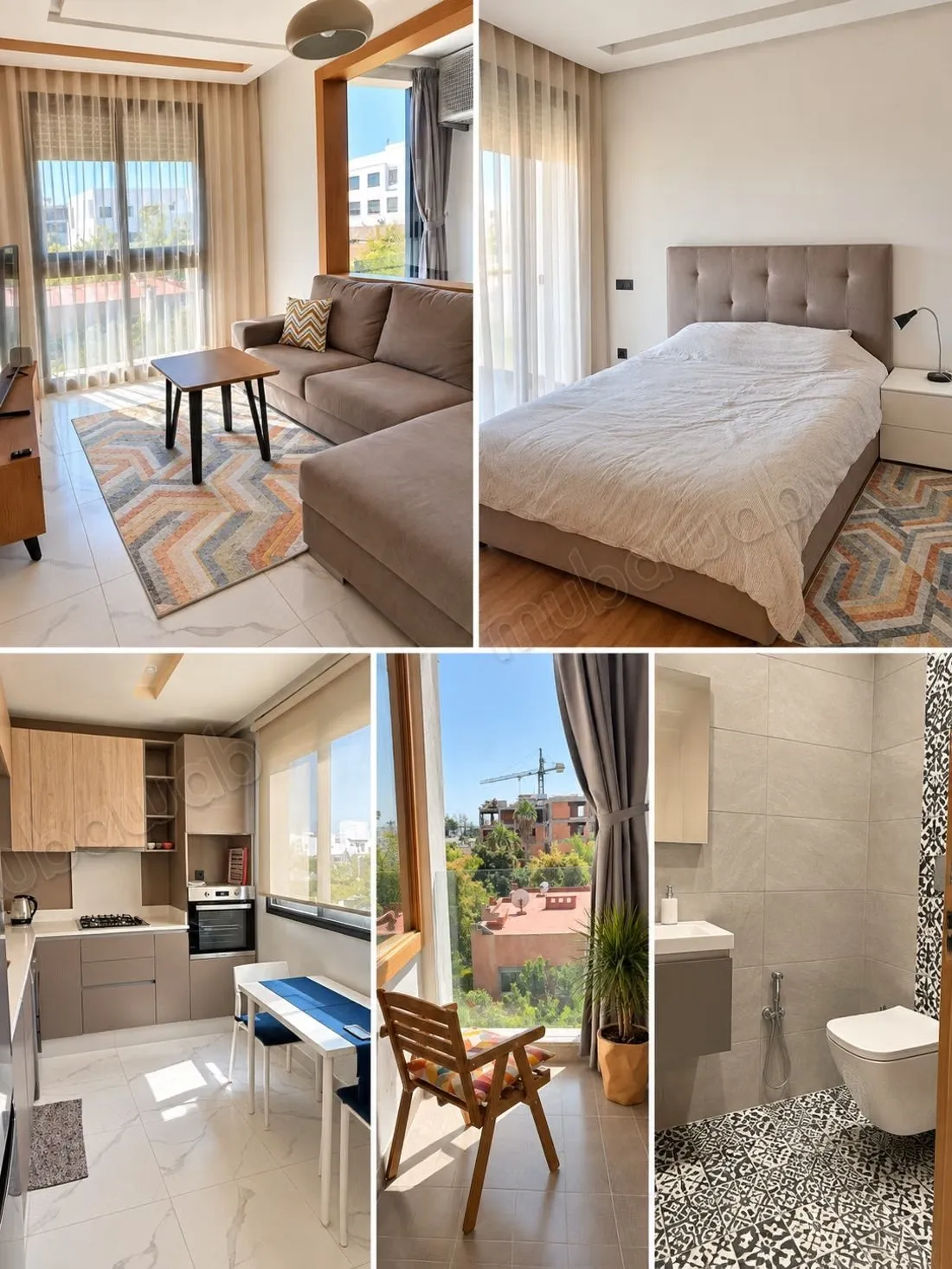 À louer, studio neuf meublé de 49 m² - الدار البيضاء