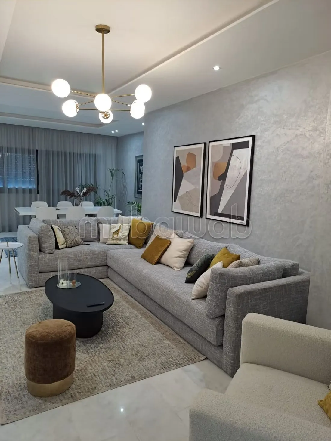 Apt joliment meublé 3ch 2sdb wc invités parking - الدار البيضاء (3)