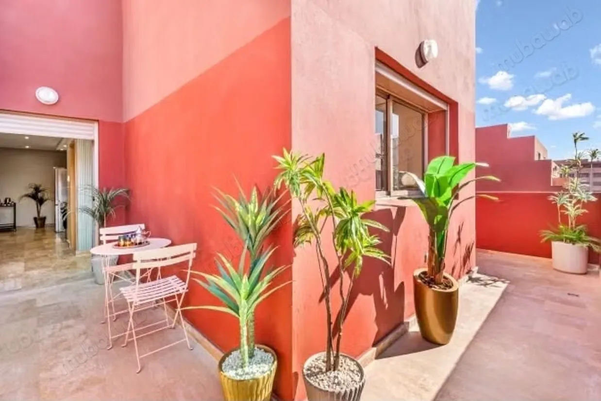 À louer – Appartement meublé avec grande terrasse à Guéliz - مراكش (3)