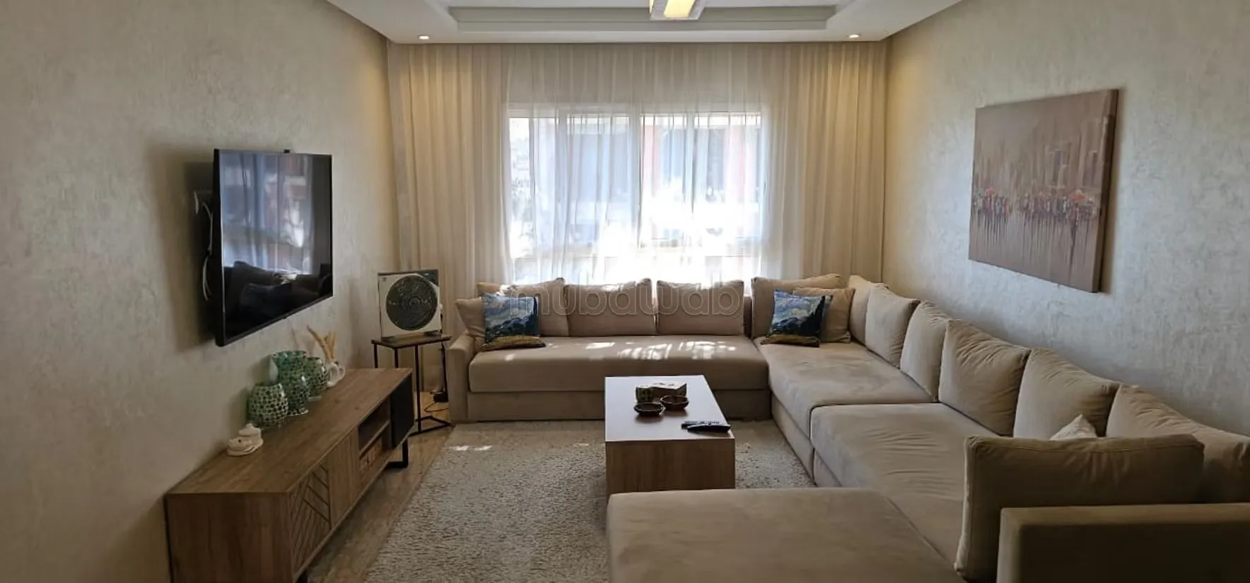 Appartement meublé 92m² avec parkingbox 2 façade - طنجة