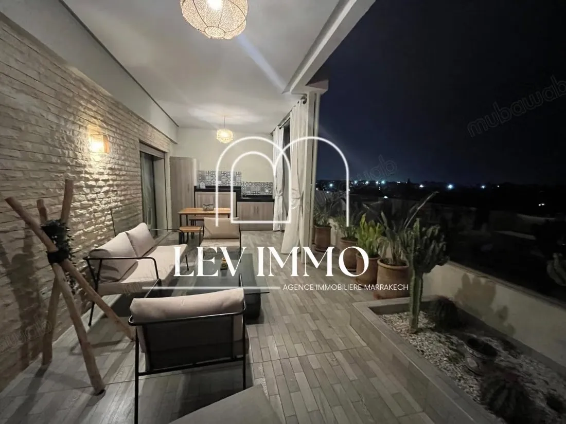 Semlalia T3 Meublé Grande Terrasse - مراكش