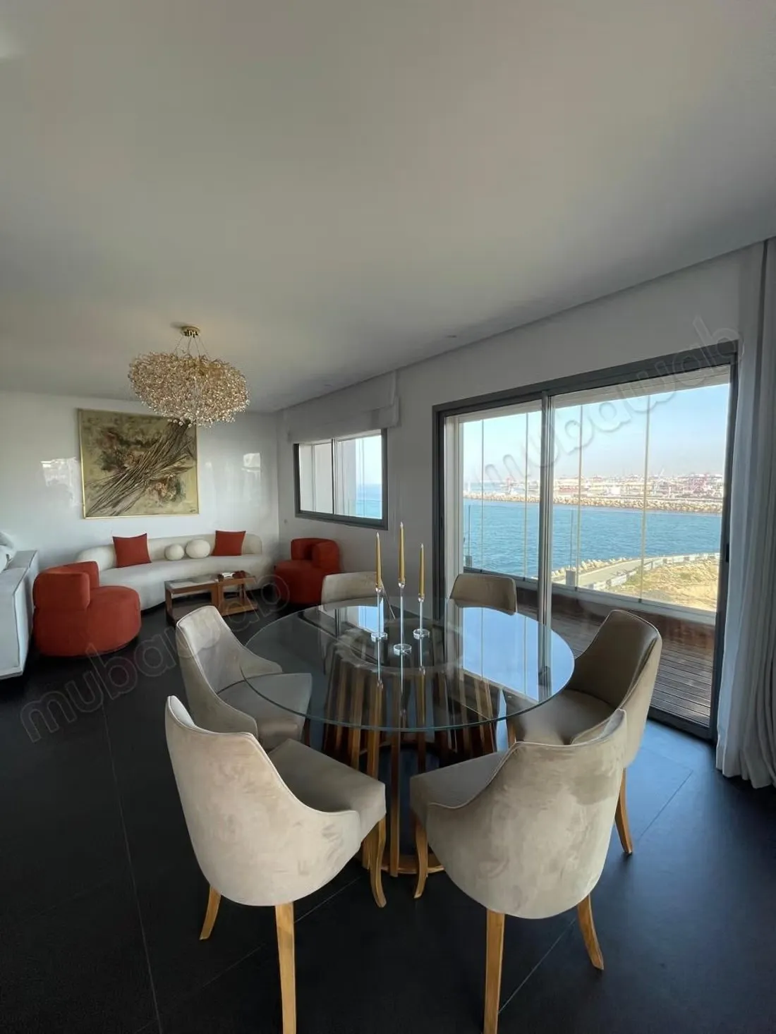 A louer Appartement meublé Vue mer, quartier Marina - الدار البيضاء