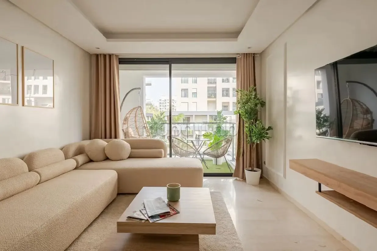 Charmant et spacieux 3BR /Prestigia Rabat/À pied du stade - الرباط