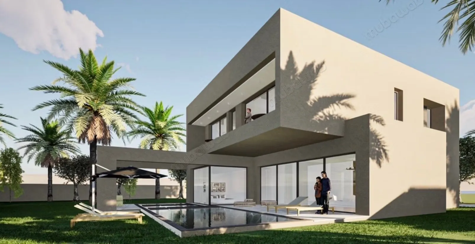 Villa avec sous-sol, Piscine, R1, Terrain : 1085 m2 - مراكش