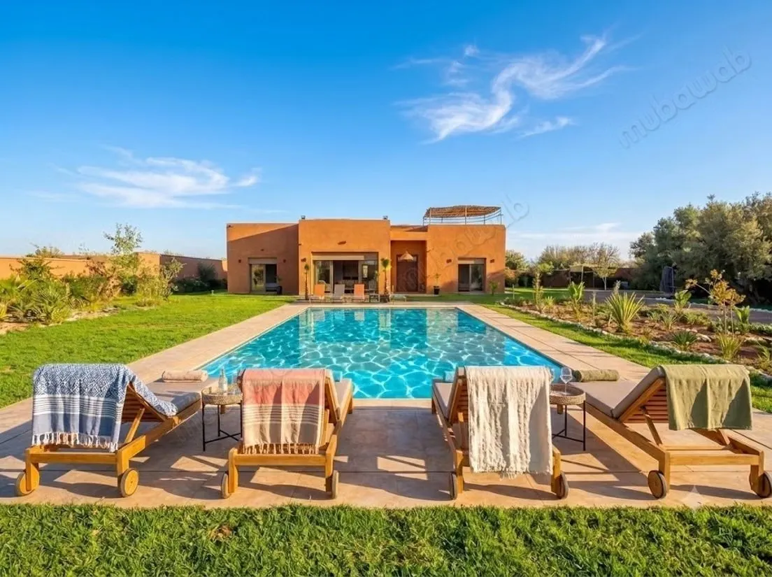 Villa de plain pied style Ibiza en LLD - مراكش