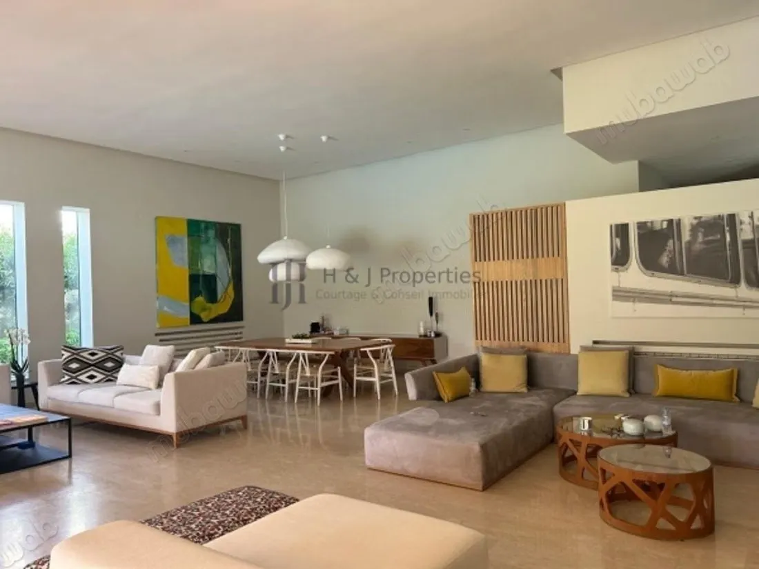 Villa 4 ch. Meublée 1500m² – piscine – résidence - بوسكورة (2)