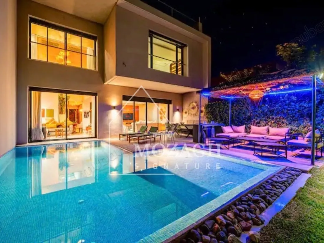 Magnifique villa piscine sur résidence golfique - مراكش (3)
