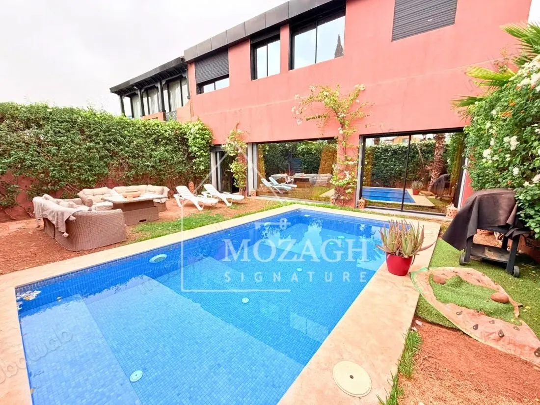 Magnifique villa 4 chambres piscine privée sur residence séc... - مراكش (3)