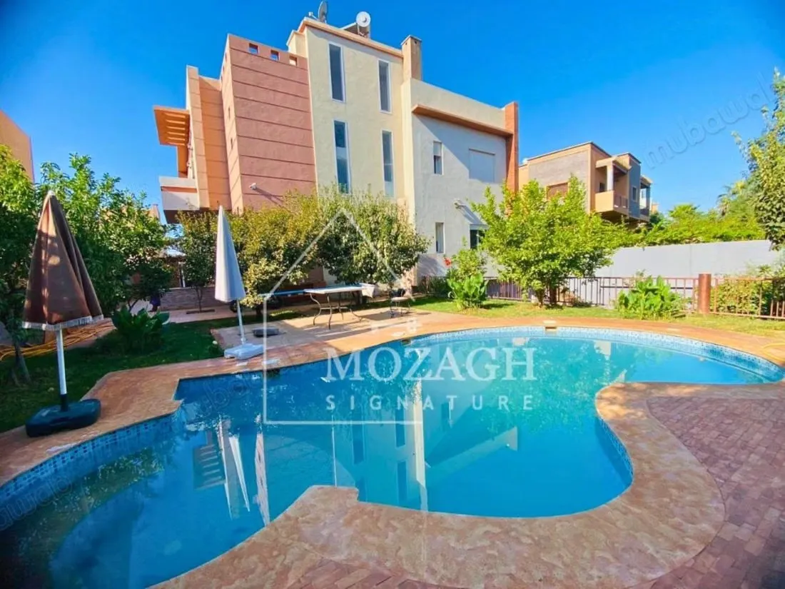 Magnifique villa meublée avec piscine – Targa - مراكش