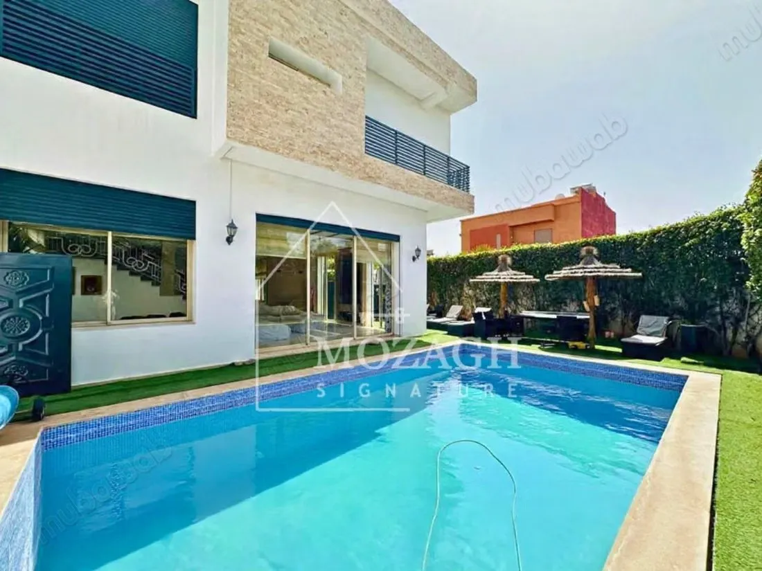 Superbe villa moderne avec piscine privée à Hay Targa - مراكش