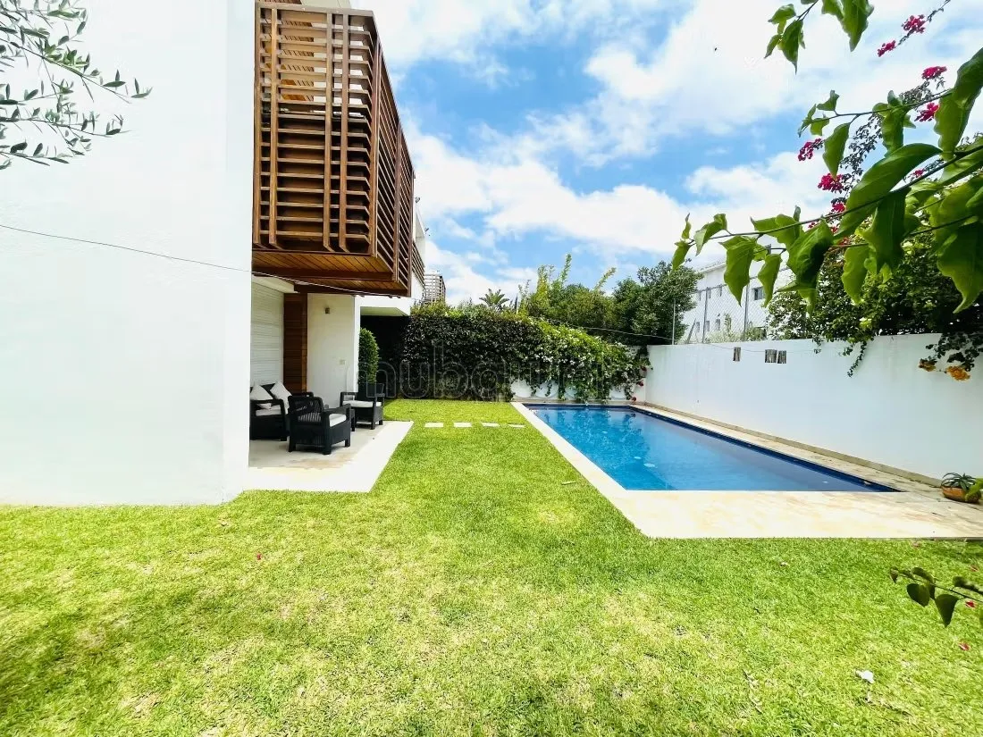 Location villa meublé bouskoura ville verte - بوسكورة