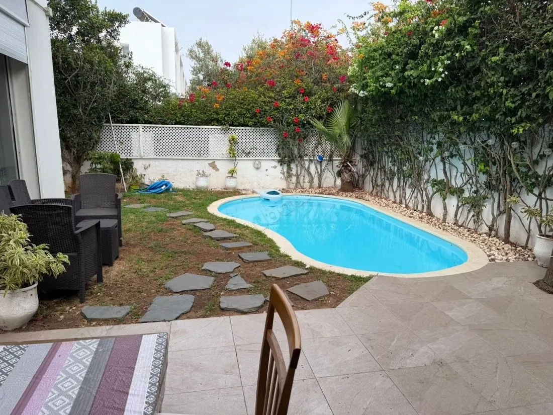 Loue residence securise villa meublee piscine - دار بوعزة