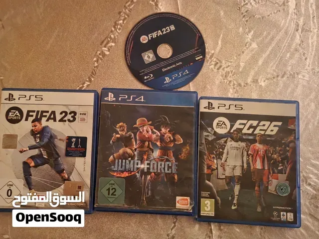 ألعاب ps5 و ps4 شبه جديد  لعبة fc 26 و fifa23 ps5 وجام فورس fifa 23 ps4 - خريبكة